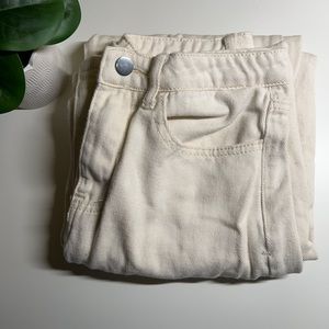 beige straight leg pants